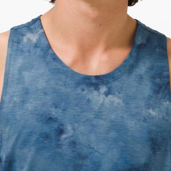 NEW Lululemon Always Agile Tank Diamond Dye True Navy Chambray size L - Picture 3 of 10